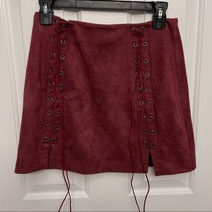 Abbeline Suede Mini Skirt